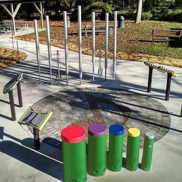 variety of musical play equipment for playgrounds and musical parks