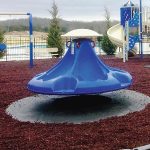 10ft spinner playground mat installed