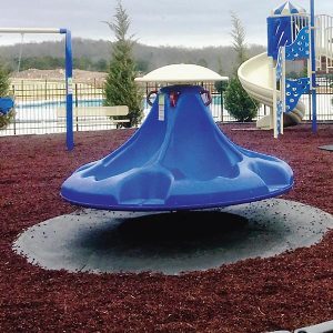 10ft spinner playground mat installed