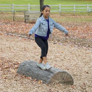 4ft half log balance beam for playground