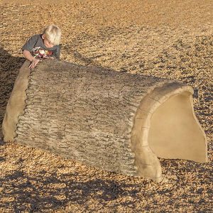 Playground Log Tunnel