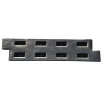 black 12 inch plastic playground border with spike