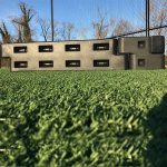 black 12 inch plastic playground border with spike filler ends and borders