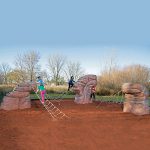 cascade range sandstone climbing boulders set for playgrond