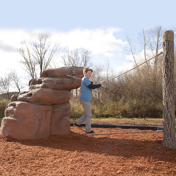 mount hayden sandstone climbing boulder set for playground front view