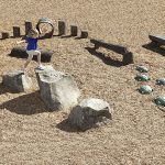 stepping boulders set for playground