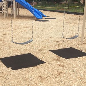 swing and slide playground mat for swing sets