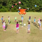 triple shoot playground funnel ball game