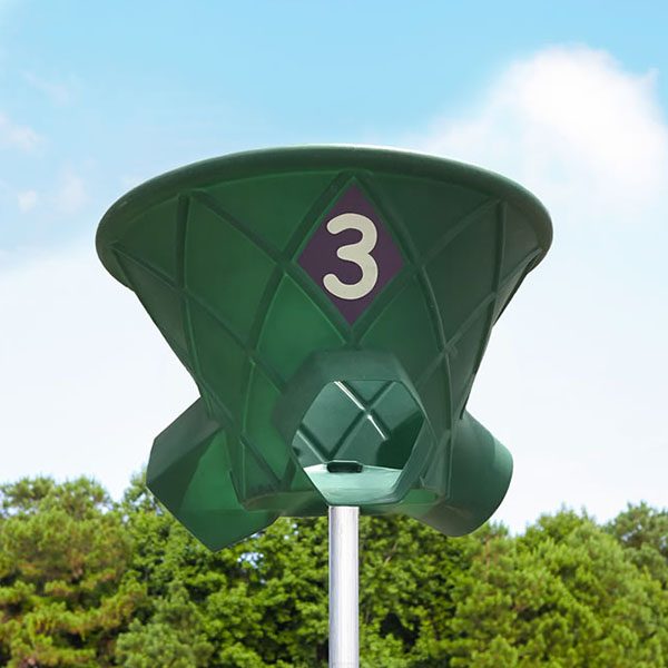 triple shoot playground funnel ball game green
