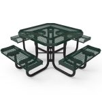 octagon rolled portable table 46in expanded metal