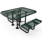 octagon rolled portable table 46in expanded metal 2