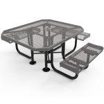 octagon rolled portable table 46in expanded metal 3