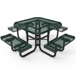octagon rolled portable table 46in expanded metal