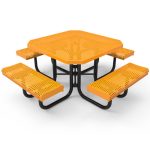 octagon rolled portable table 46in punched steeljpg