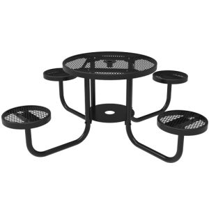 round patio table 36in expanded metal