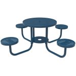 round patio table 36in punched steel