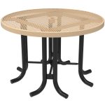round patio table 46in expanded metal