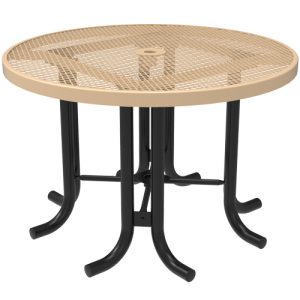 round patio table 46in expanded metal