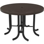 round patio table 46in punched steel