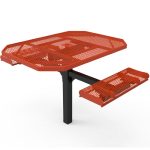 octagon pedestal table 2 expanded metal inground