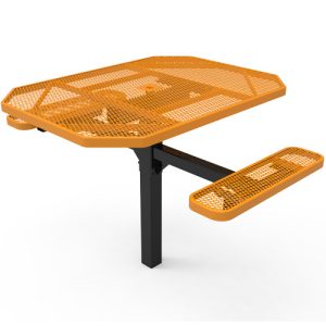 octagon pedestal tables 2 expanded steel inground