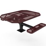octagon pedestal tables 2 expanded steel surface