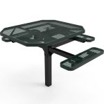 octagon pedestal tables 3 expanded steel inground