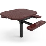 octagon pedestal tables 3 punched steel inground