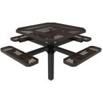 octagon pedestal tables expanded steel inground