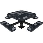 octagon pedestal tables expanded steel surface
