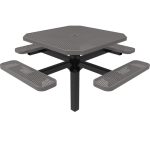 octagon pedestal tables punched steel inground