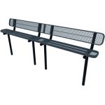 rectangular bench with back 10ft em inground