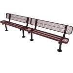 rectangular bench with back 10ft em surface
