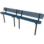 rectangular bench with back 10ft ps inground