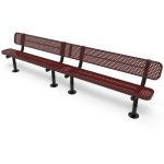 rectangular bench with back 10ft ps surface