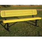rectangular bench with back