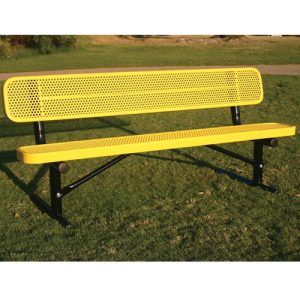 rectangular bench with back
