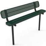 rectangular bench with back ps inground