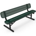 rectangular bench with back ps portable