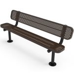 rectangular bench with back ps surface
