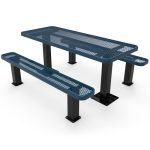 rectangular independent pedestal table 6ft em surface