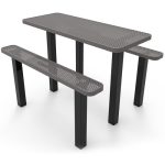 rectangular independent pedestal table 6ft ps inground