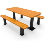 rectangular independent pedestal table 6ft ps surface