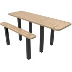 rectangular independent pedestal table 8ft ps inground beige