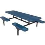 rectangular nexus table punched steel inground