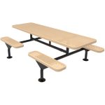 rectangular nexus table punched steel surface