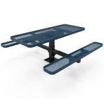 rectangular pedestal table 6ft expanded metal surface