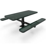 rectangular pedestal table 6ft punched steel surface