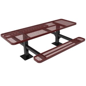 rectangular pedestal table 8ft acc alt expanded metal surface