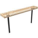 rolled benches without back ss inground